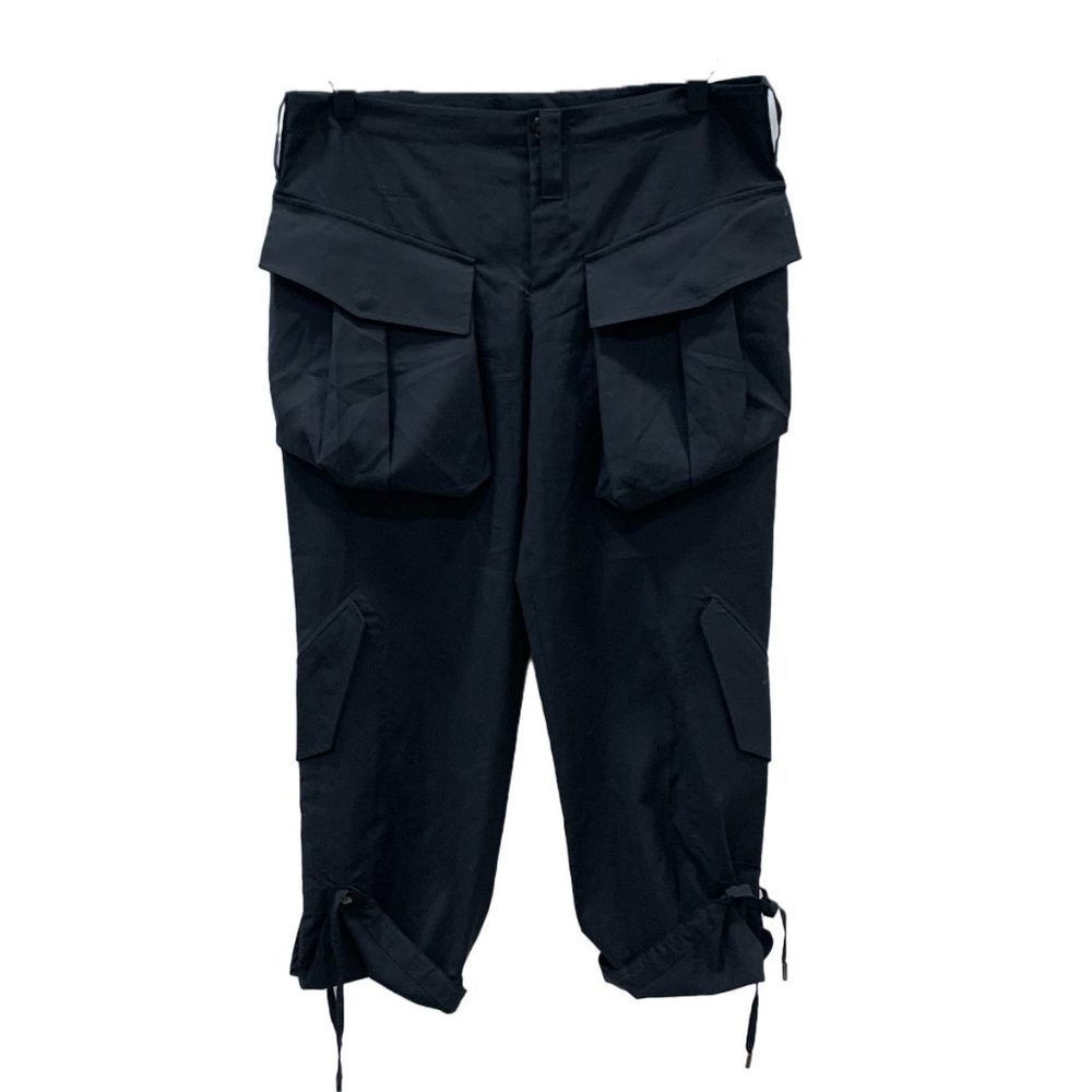 Vintage Jean Paul Gaultier Femme Black Trousers Cargo Pockets Capri Joggers 6